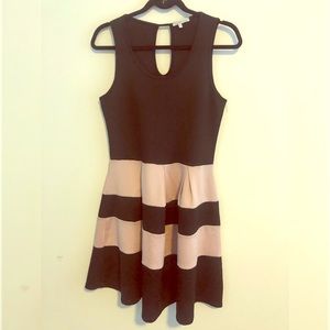 Black/Pink Striped Dress